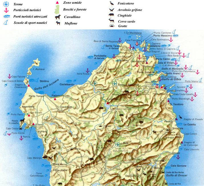 Cartina ambiente nord-Sardegna