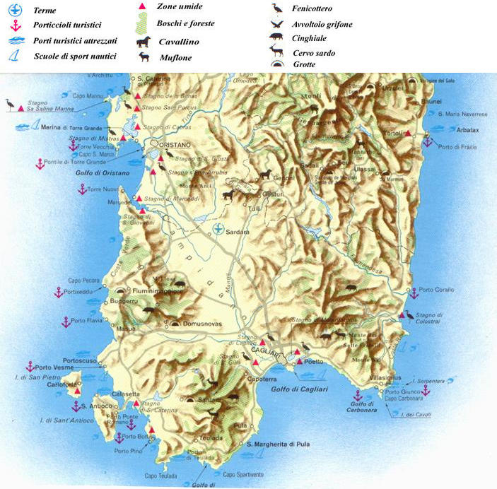 Cartina ambiente sud-Sardegna